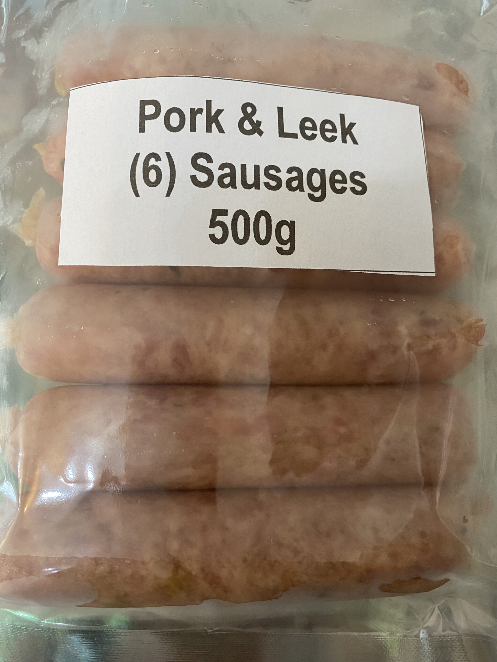 Pork & Leek sausages