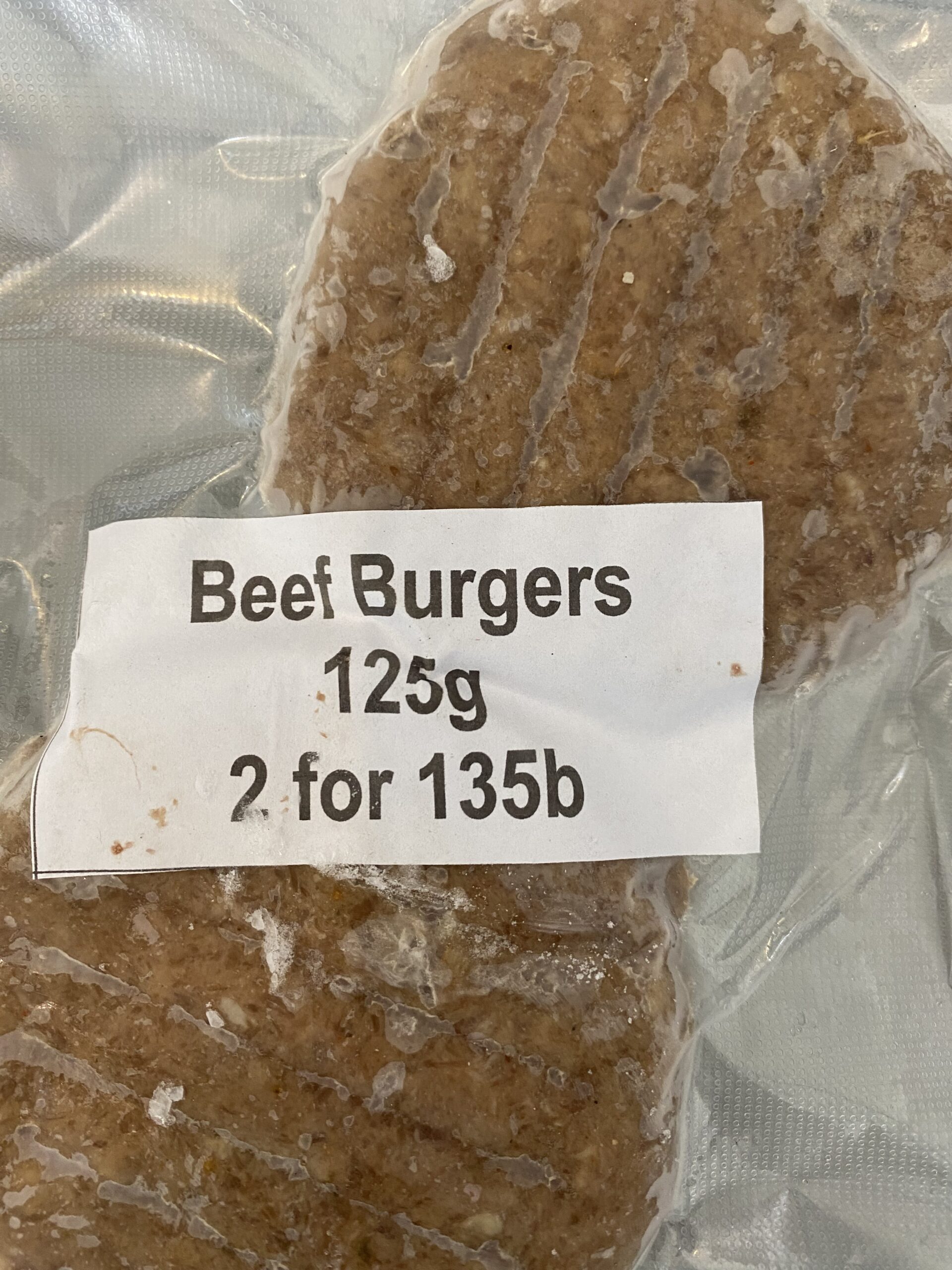 Beef Burger 125g