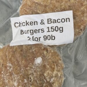 Chicken & Bacon Burger 150g x 2