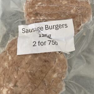 Sausage Burger 125g x 2