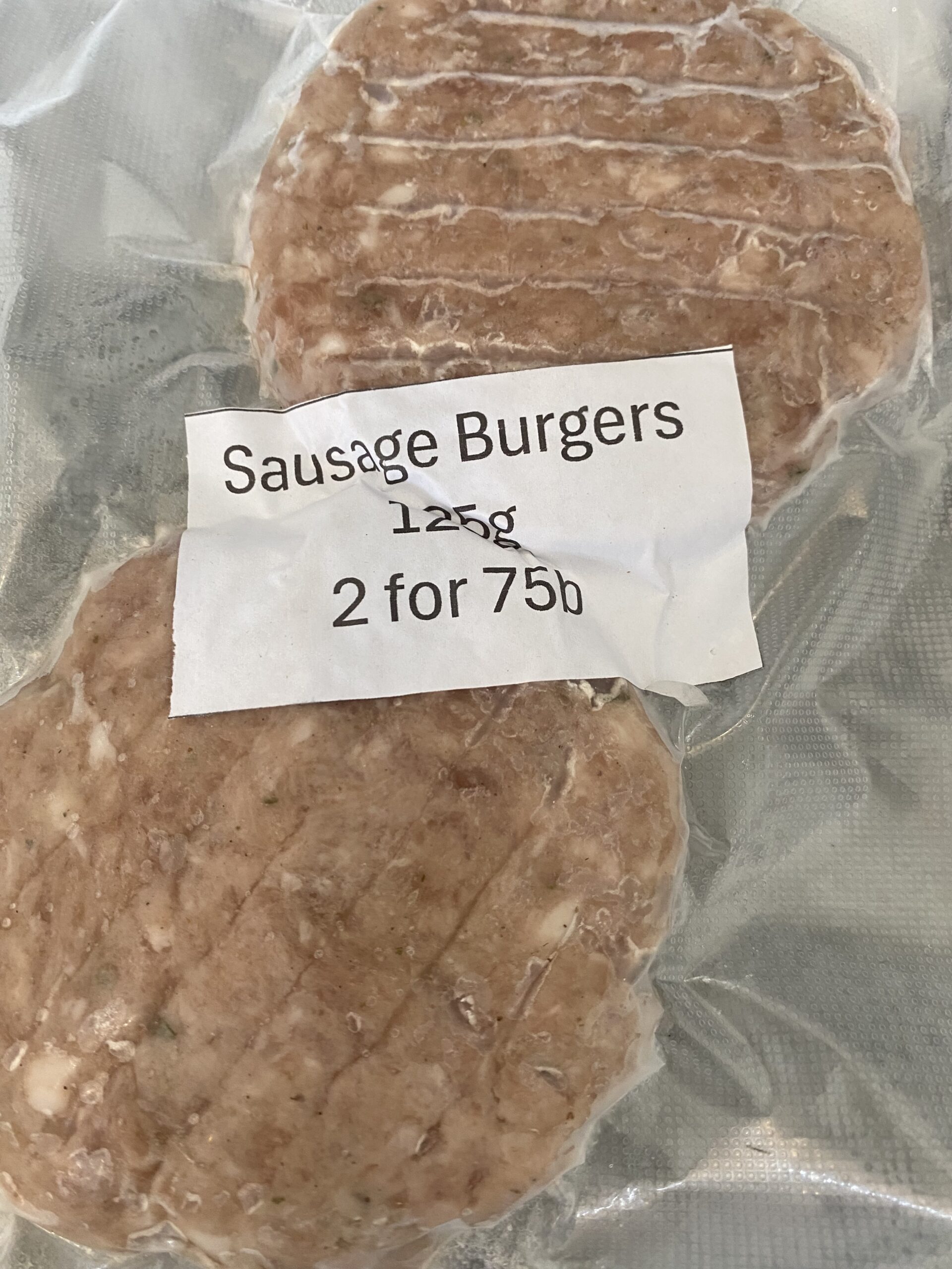 Sausage burger 125g